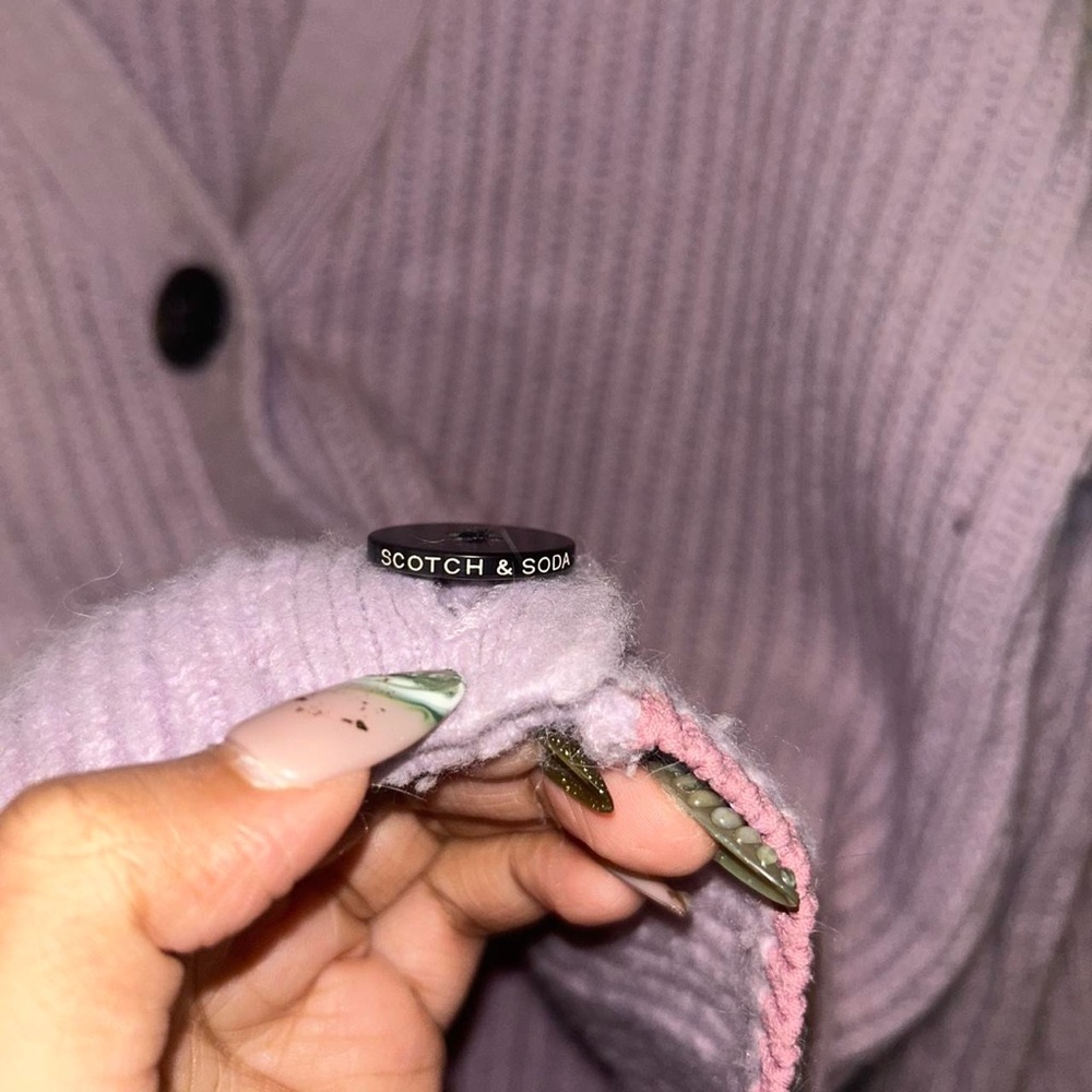 Scotch & Soda Light Purple Cardigan Sweater - Picture 6 of 8